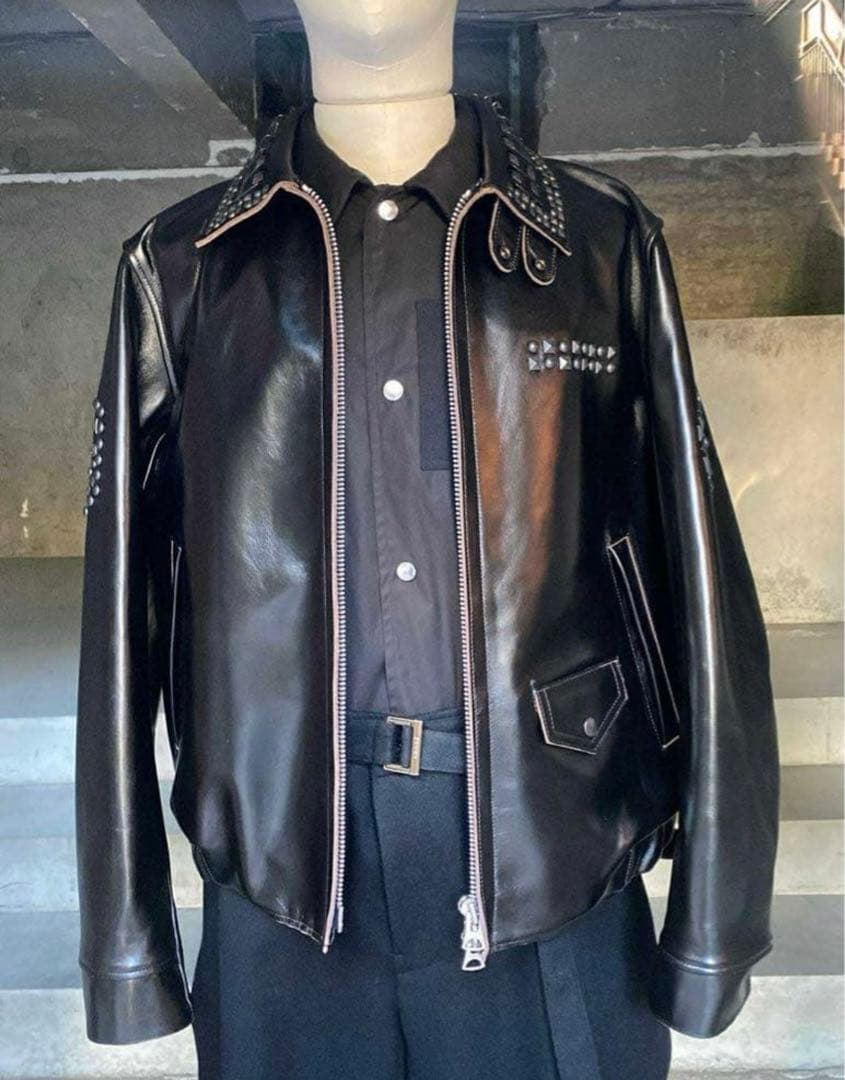 サイズ　2 Sacai Studded Leather Jacket