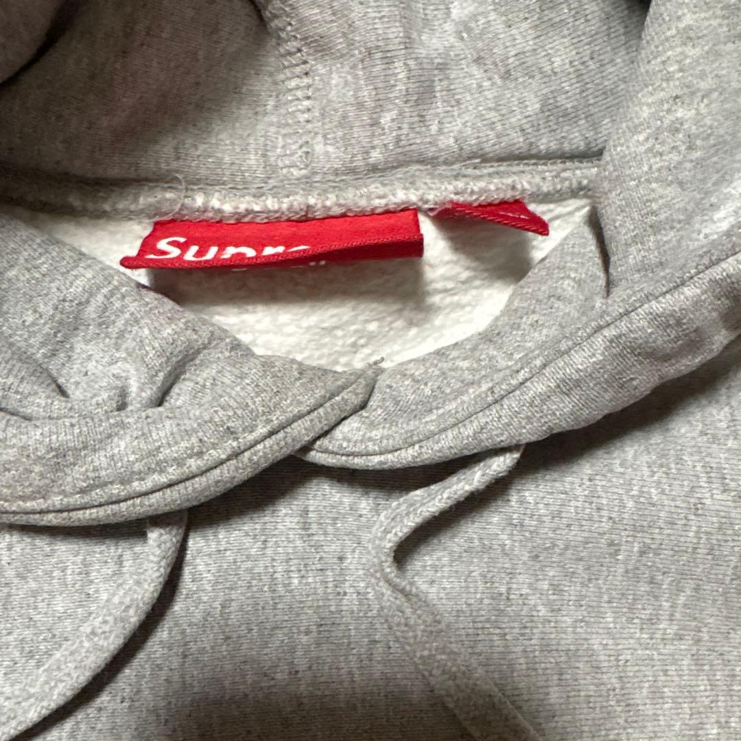 Supreme グレー フーディー パーカー クローム