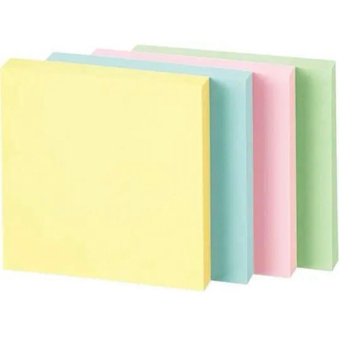 ふせん 付箋 事務 メモ 大容量 正方形 100冊 4色 コクヨ 大容量