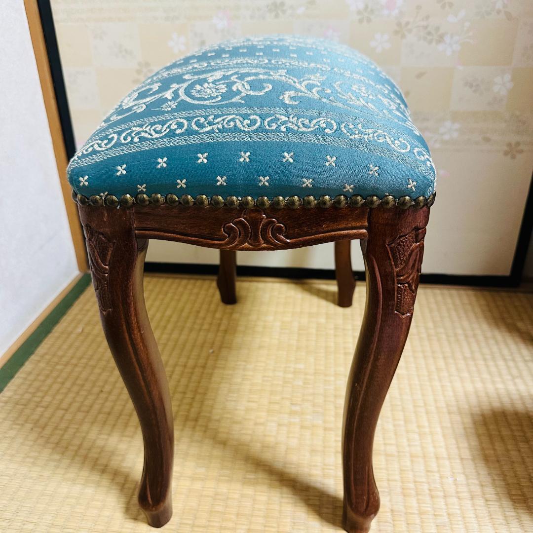 美品✨ イタリア アンティーク スツール オットマン 猫脚 クラシカル