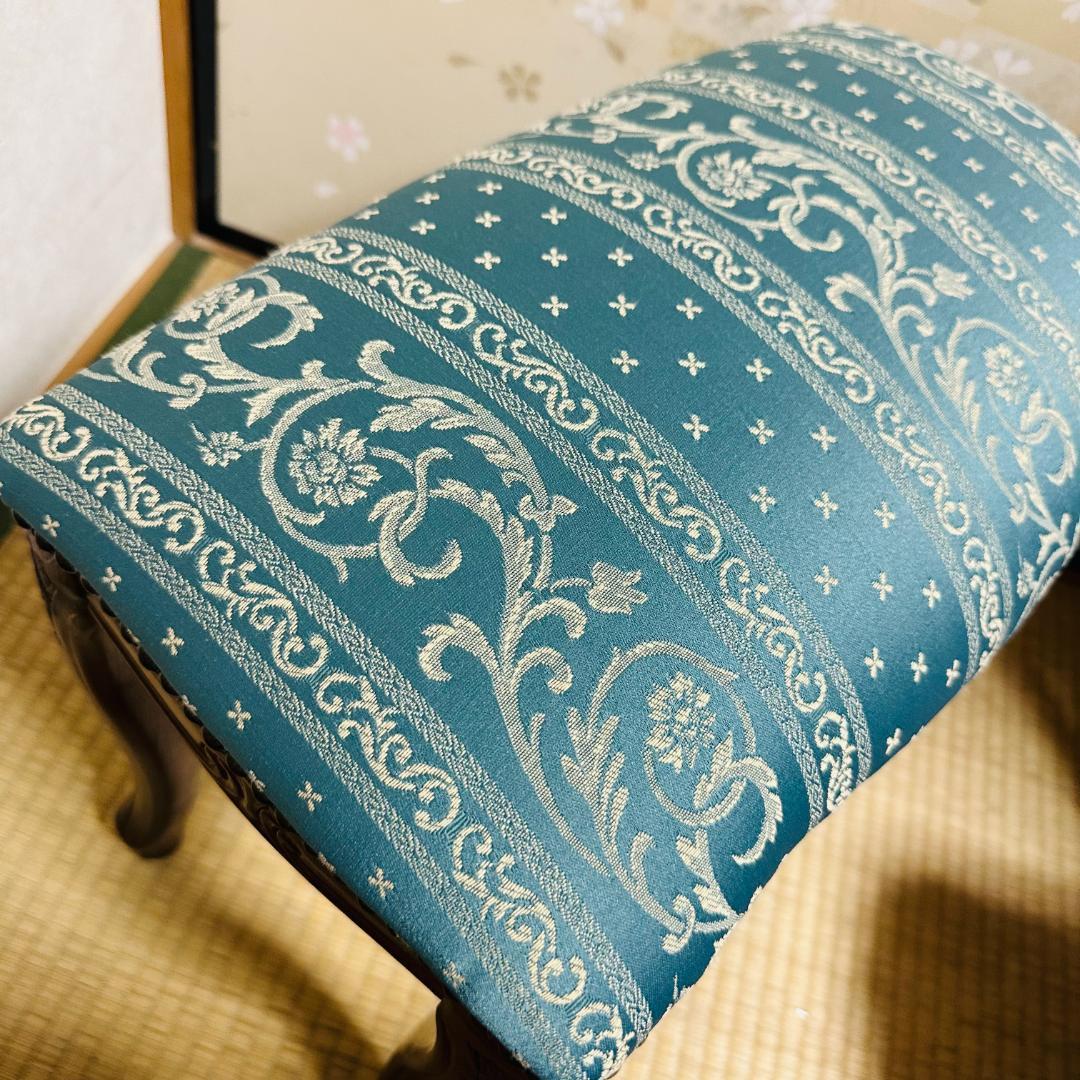 美品✨ イタリア アンティーク スツール オットマン 猫脚 クラシカル