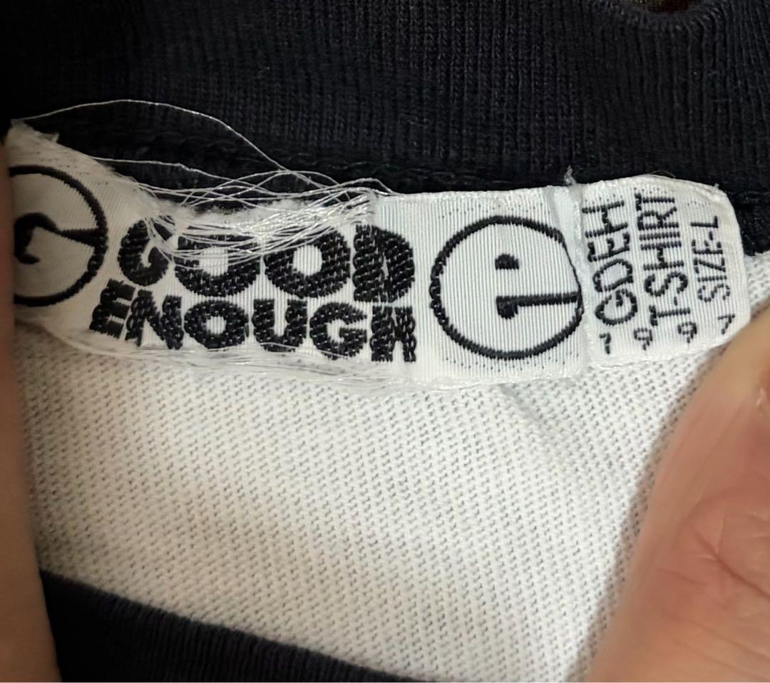 【希少】90s' 初期　GOODENOUGH 名作トリムT フェルトロゴ