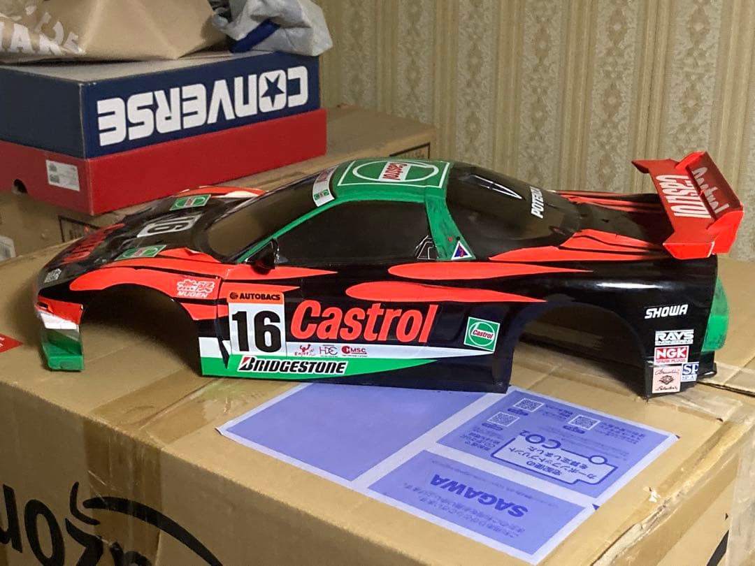 タミヤ1/10 Castrol ＮＳＸボディ、ホイールセット