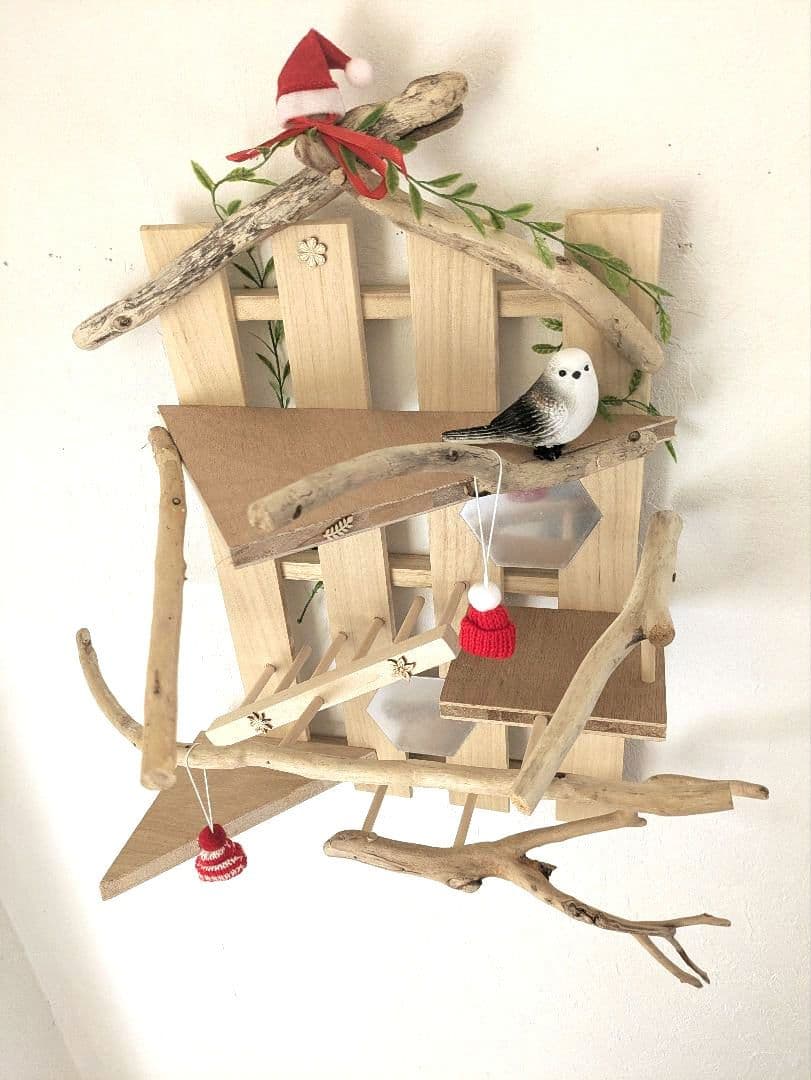 バードアスレチック　流木　壁掛け 止まり木 37バードトイ　バードジム