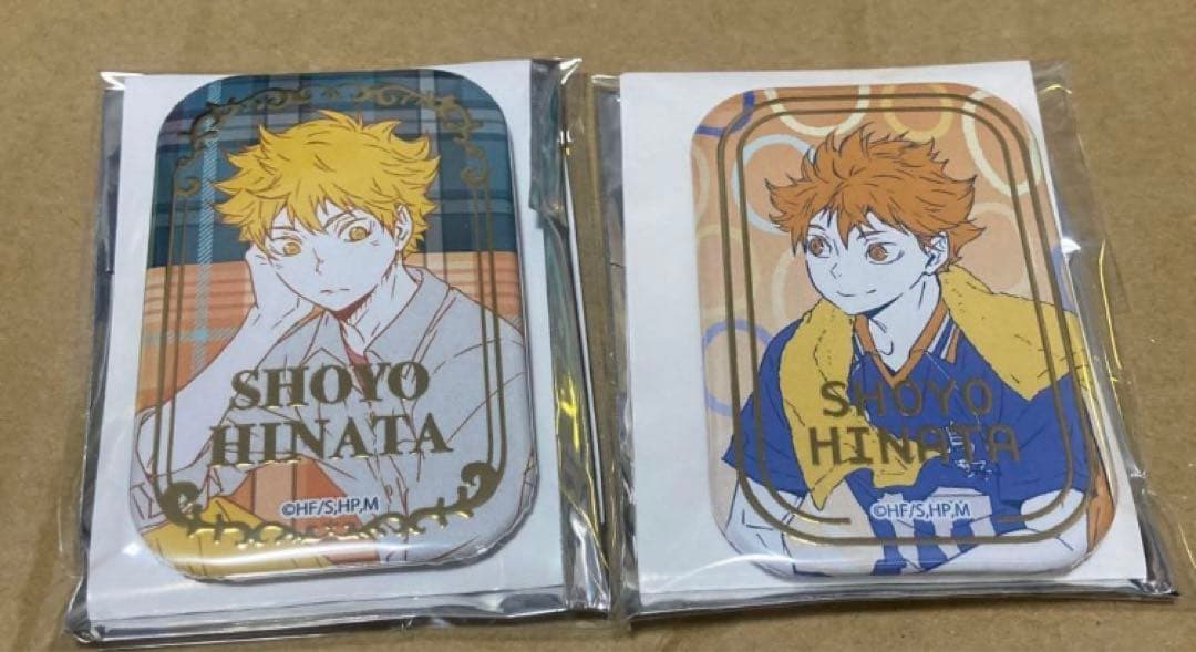 ハイキュー　セブンネット　限定　オフショット　カラー　日向翔陽　スクエア缶バッジ