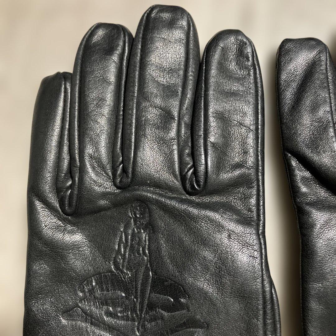 ヒステリックグラマー レザーグローブ　スタッズ　黒