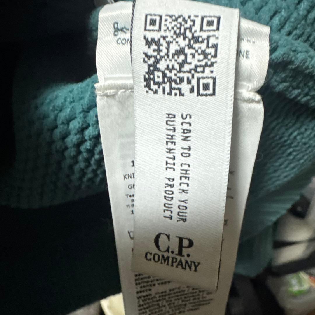 CP COMPANY アクアブルー フード付きパーカー ニット