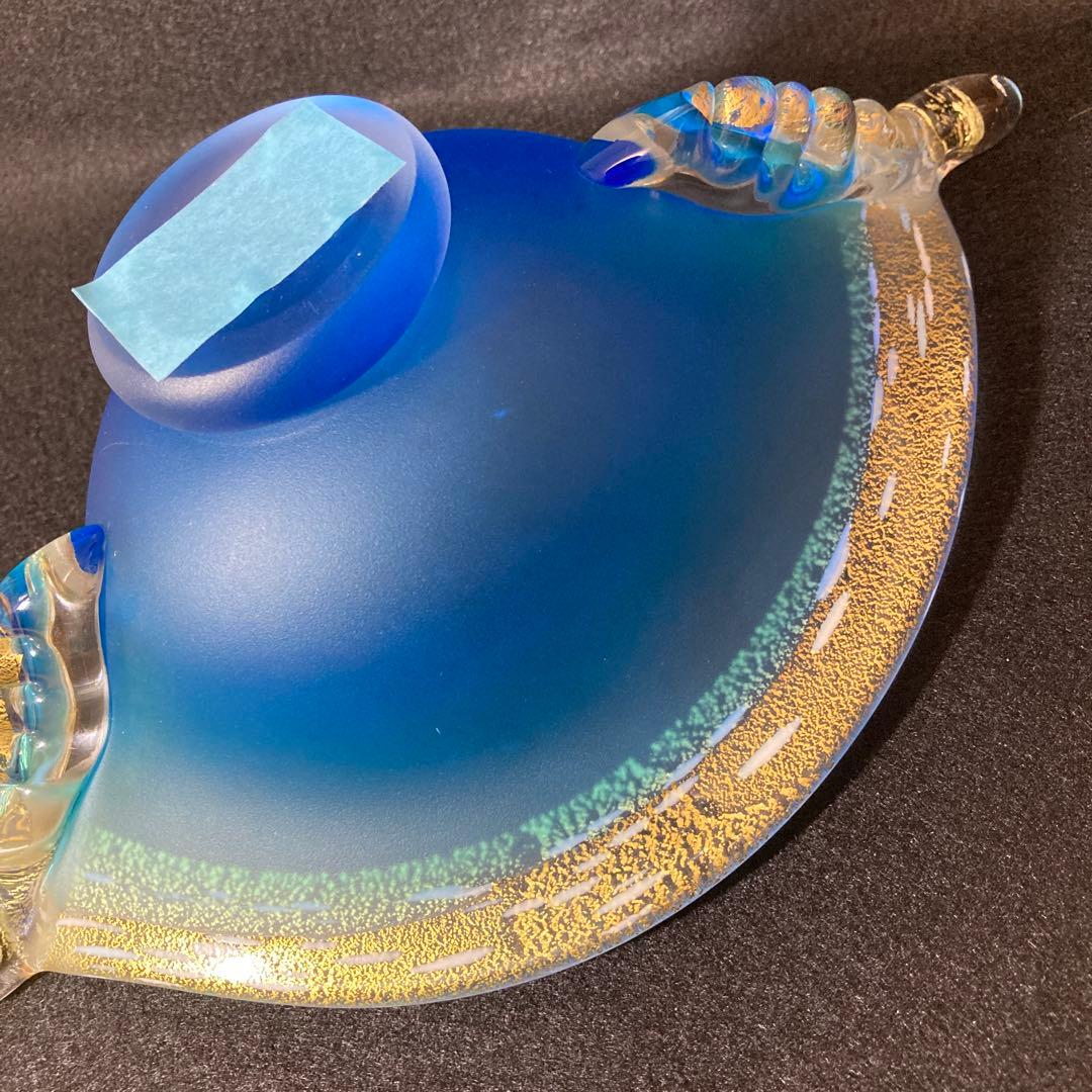 黒木国昭 金彩 硝子 ガラス 花器 鉢 器 硝子