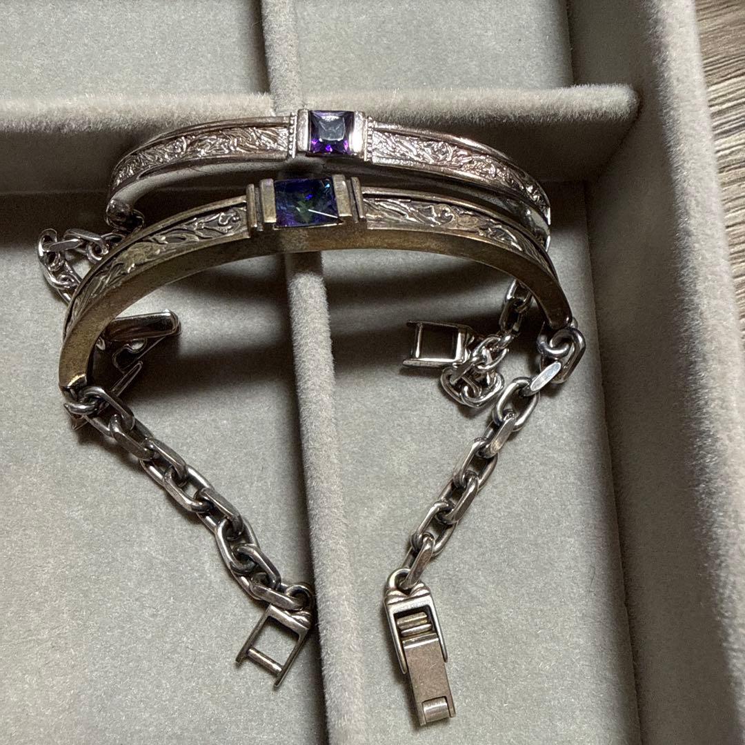 AQUA SILVER ペアブレスレット