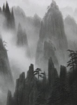 東山魁夷、【黄山雨過】、希少な額装用画集より、新品額装付、状態良好