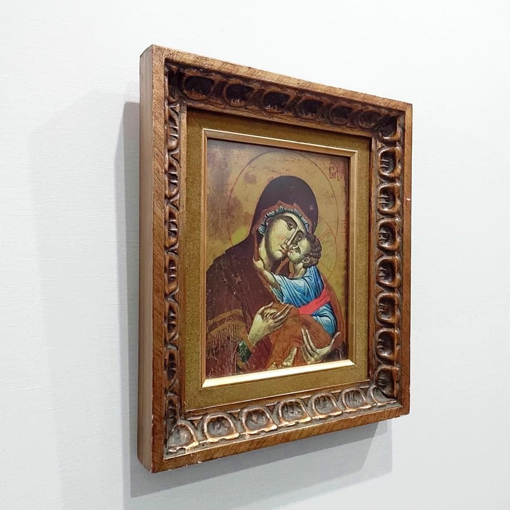 ウラジーミルの生神女　憐みの聖母　イコン　アメリカ　ロシア正教会　複製　復刻　額