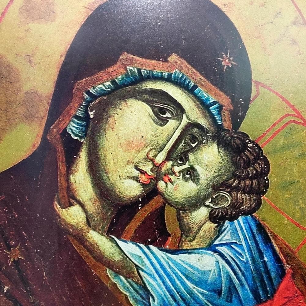 ウラジーミルの生神女　憐みの聖母　イコン　アメリカ　ロシア正教会　複製　復刻　額