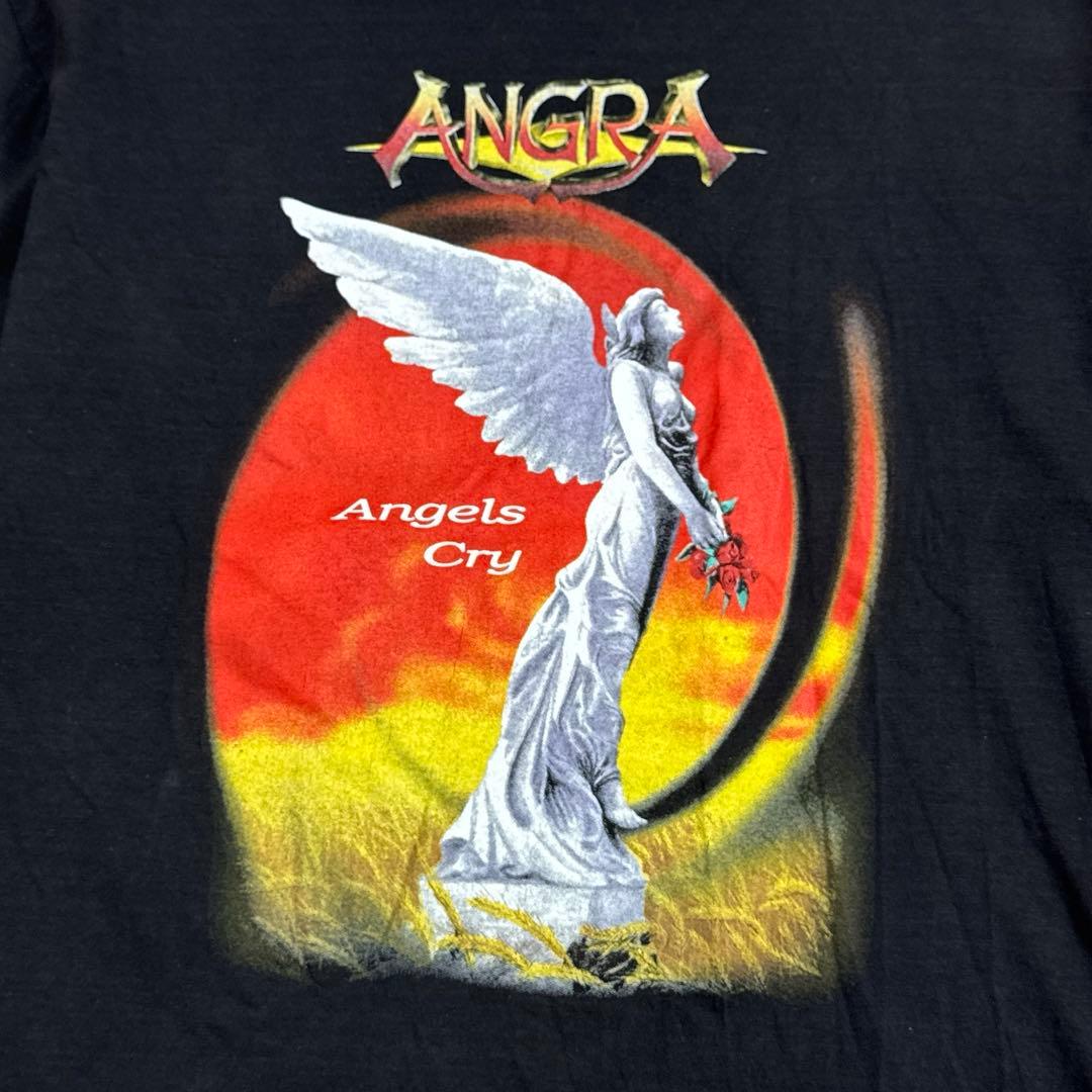希少 90s ANGRA ヴィンテージ バンドTシャツ 当時物 L Hanes