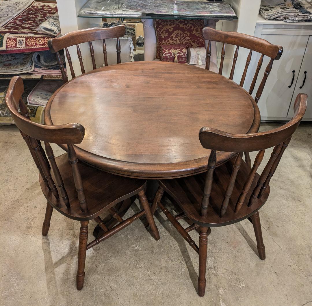 専用①【5点】 無垢 ダイニングテーブル ウィンザーチェア テーブル ラウンド