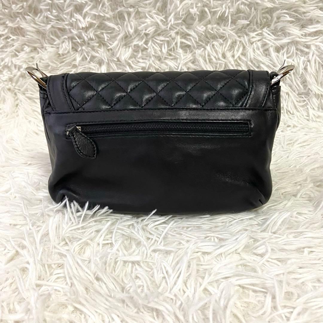 美品✨HAMANO ショルダーバック キルティング ブラック ラム革 2way