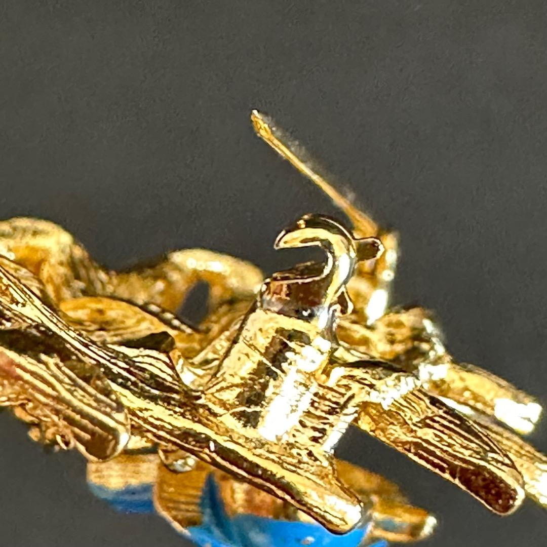 TRIFARI トリファリ ブローチ 青い鳥 しあわせの青い鳥 米国 ブルー