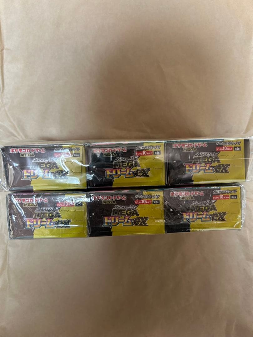 ポケモンカードゲーム MEGAドリームex 6BOXシュリンクなし、封入率一致