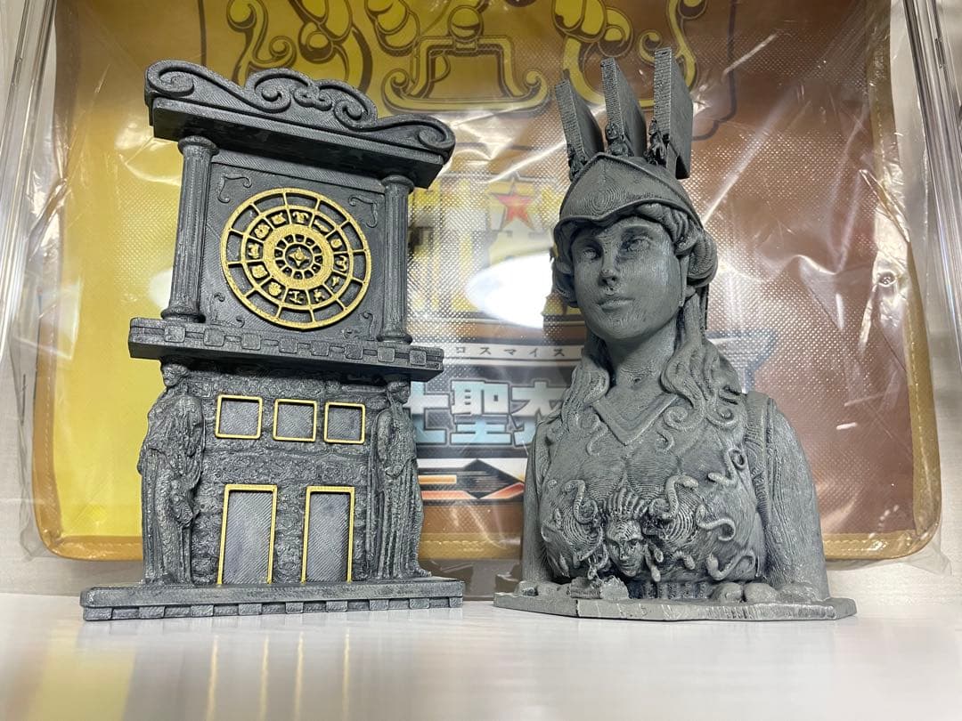 聖闘士星矢 アテナ像胸像 火時計 台座付き 海外製 聖闘士聖衣神話EX
