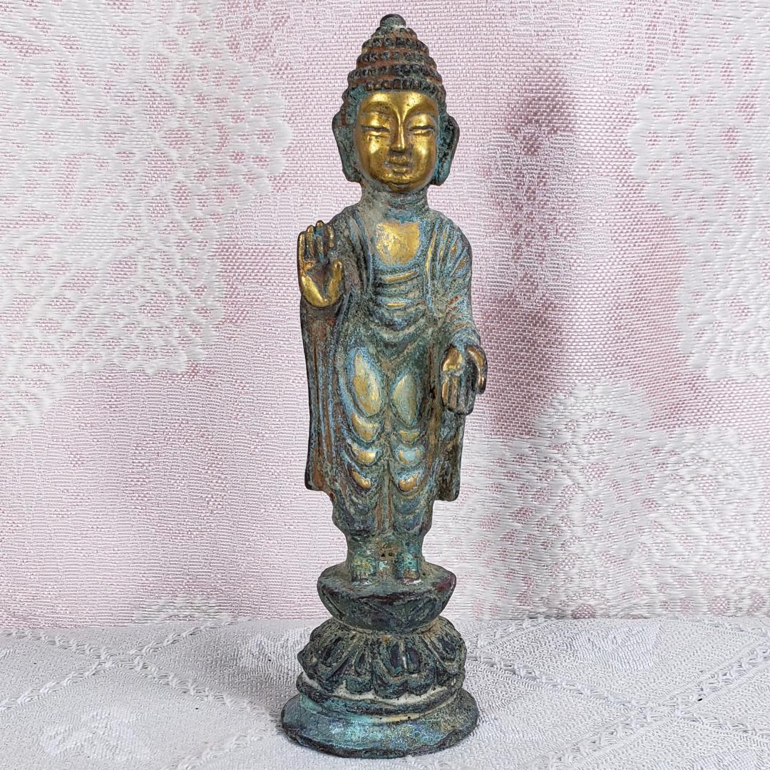 ◆新羅仏 金銅釈迦如来立像 仏像◆検）天平仏 飛鳥仏 百済仏 空海 親鸞 法然