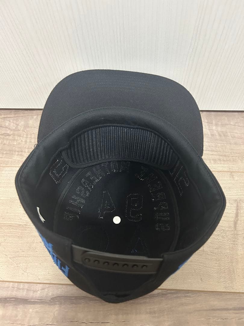 シュプリーム キャップ ロゴ刺繍 ブラック フリー