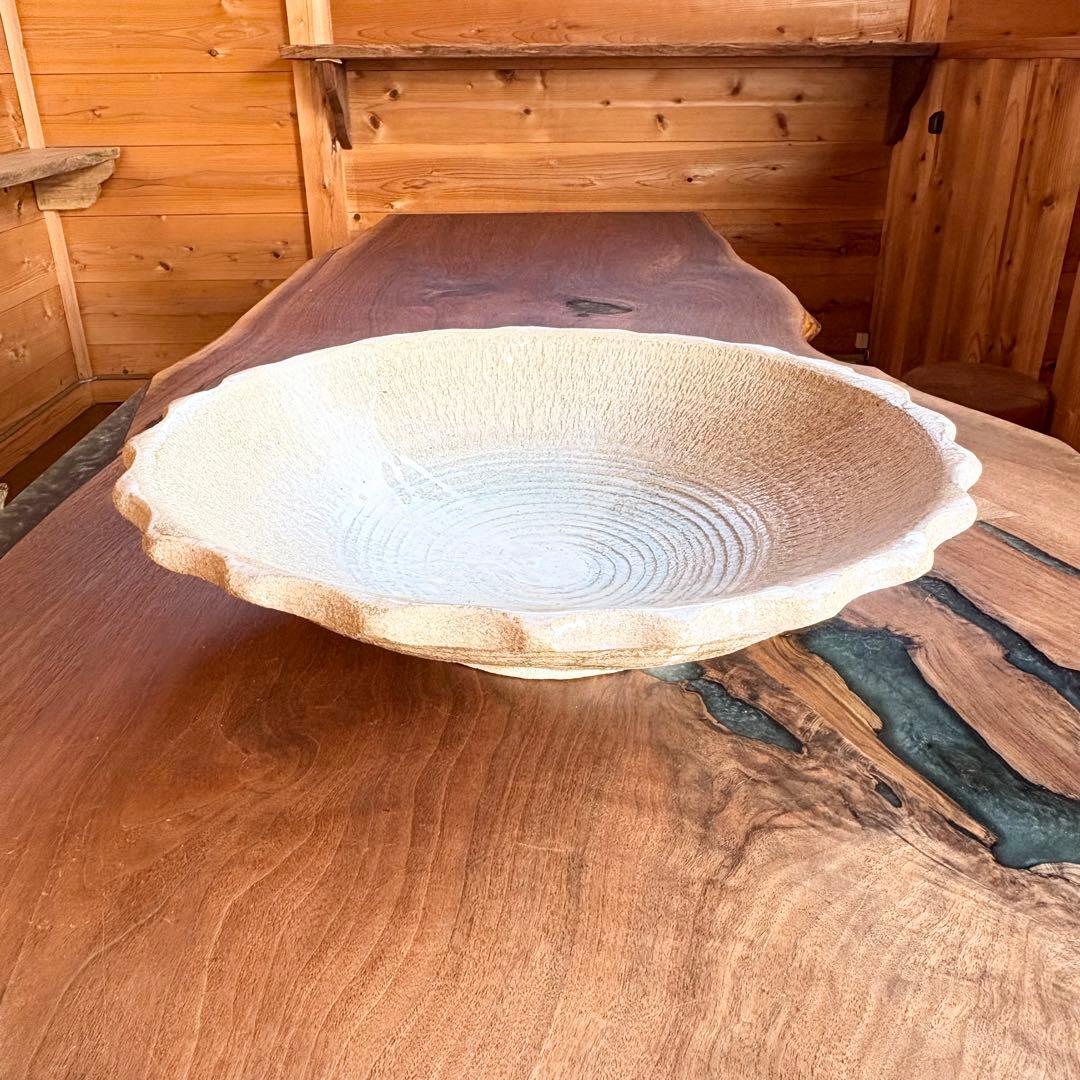陶芸作品 大鉢 直径52cm インテリア　ディスプレイ　釉薬　大皿　店舗什器