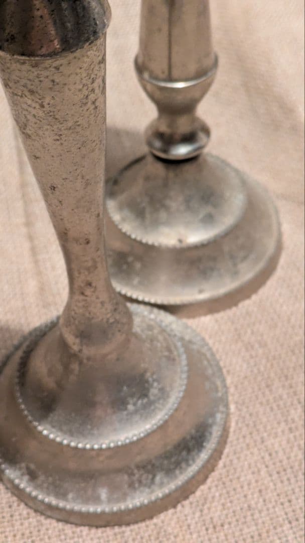 フランスアンティーク エレガント キャンドルホルダー 燭台 2個セット