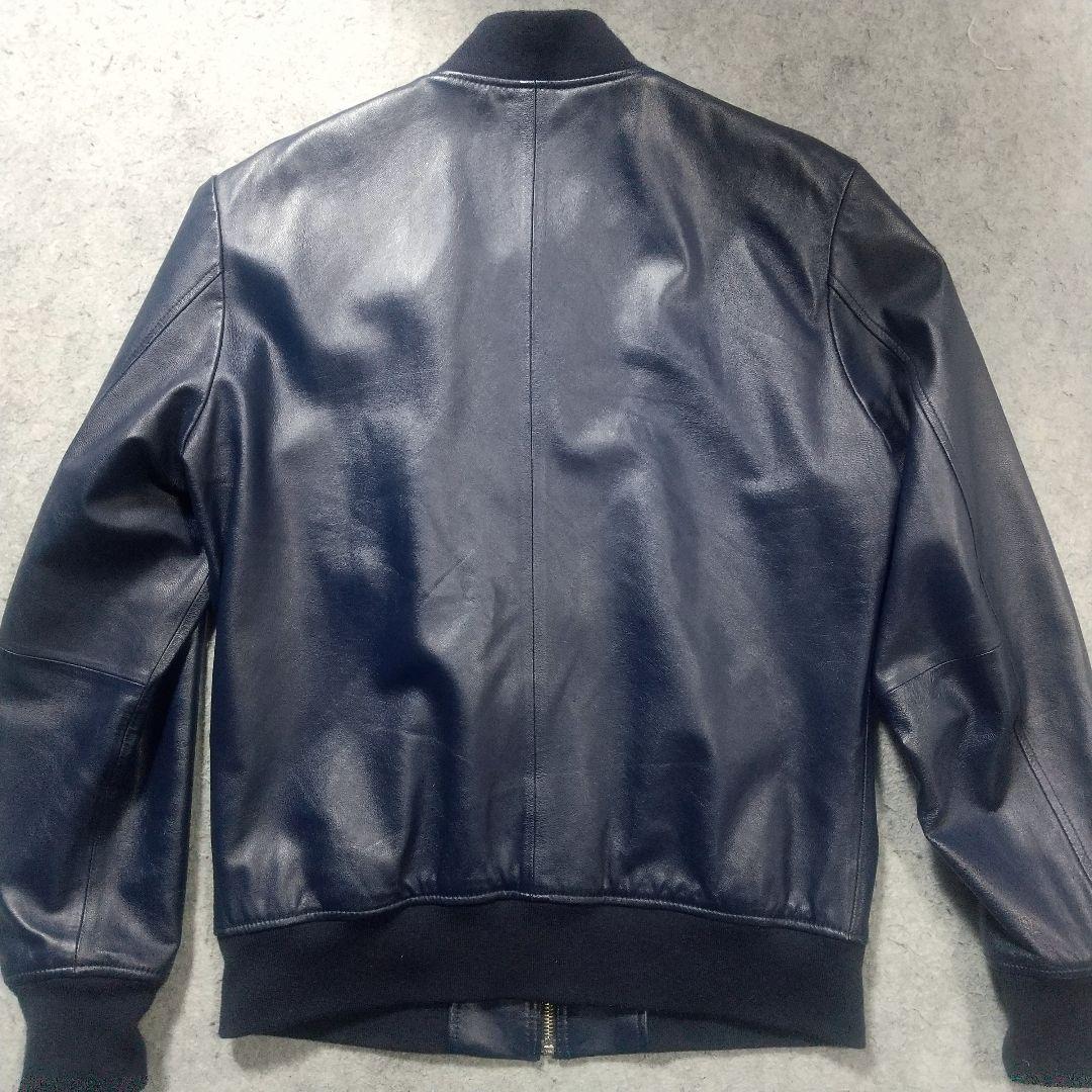 美品 L ポールスミス レザージャケット ブルゾン ボンバー MA1 革ジャン