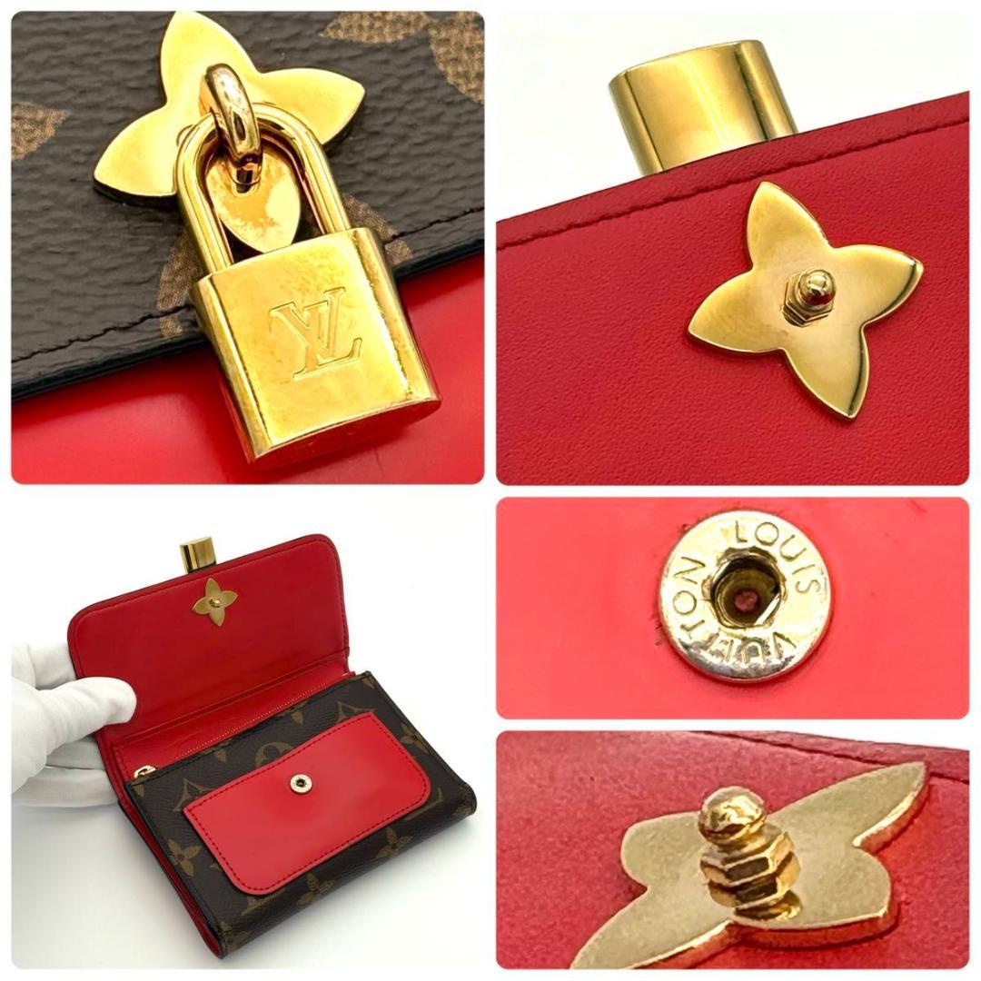 ルイヴィトン 折財布 モノグラム ポルトフォイユ フラワー コンパクト 2261