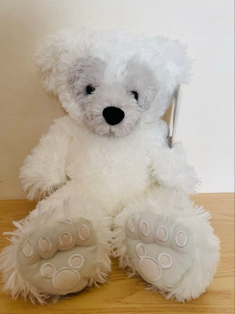 【レア】ディズニーベア 長毛 ホワイト　ダッフィー