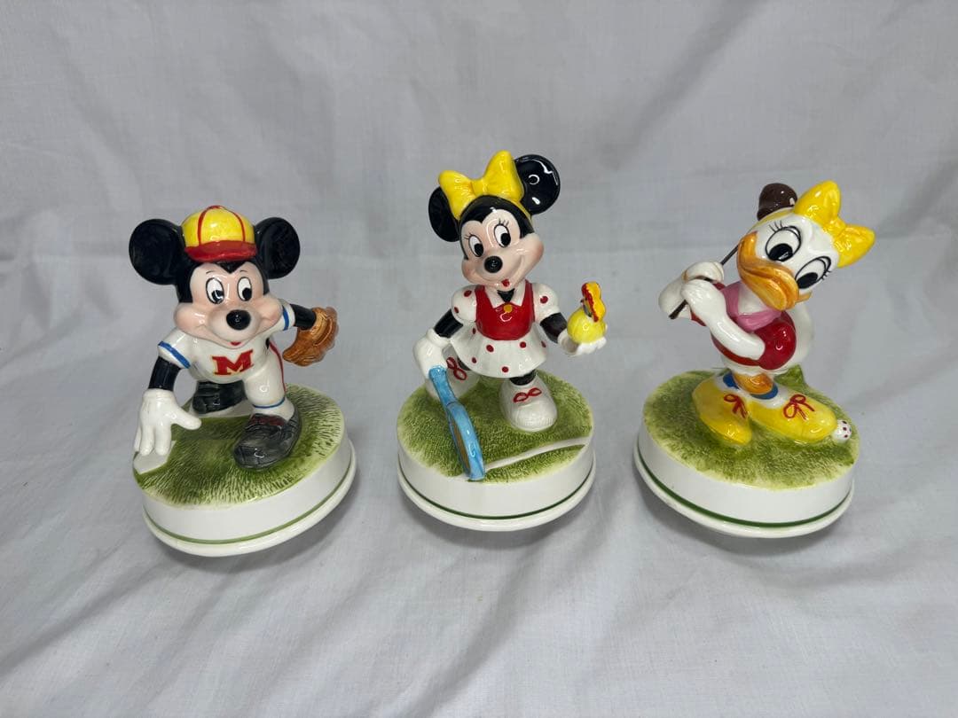 ヴィンテージミッキーマウス　陶器の置き物オルゴール付き