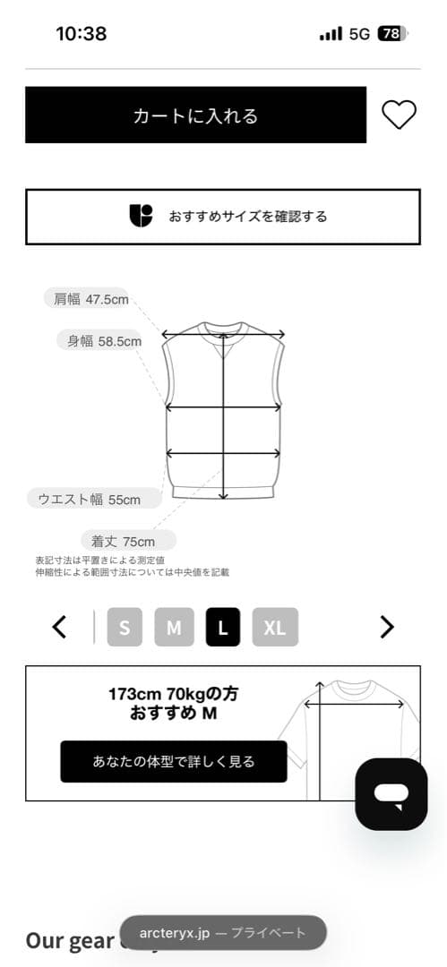 値下げ可能！！ARC'TERYX アトムベスト　黒