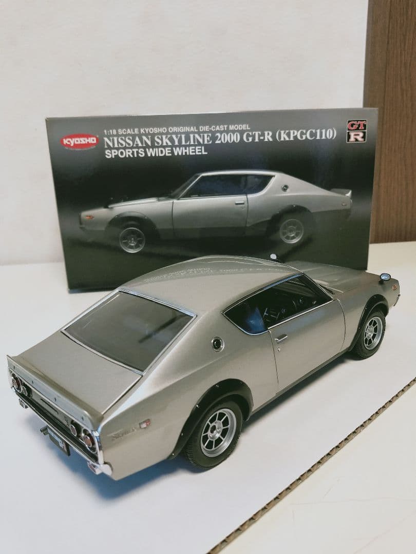 京商1/18日産スカイライン2000GTR【希少ハヤシキャストワイドホイール】