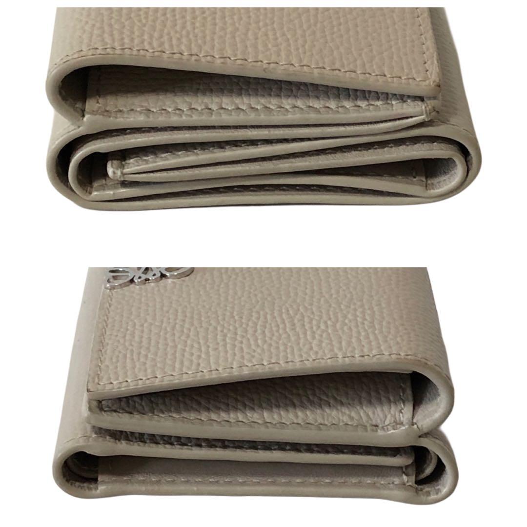 ロエベ　アナグラムバーティカルウォレットグレージュ　三つ折り財布　503