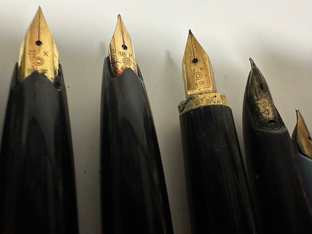 18K 14K 21K 22K 刻印あり 万年筆 17本 プラチナ　Sailor