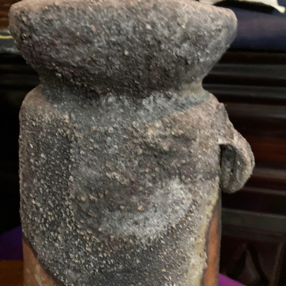 備前焼県重要無形文化財保持者松井輿之作窯変花入年末年始大売り出しです❣️