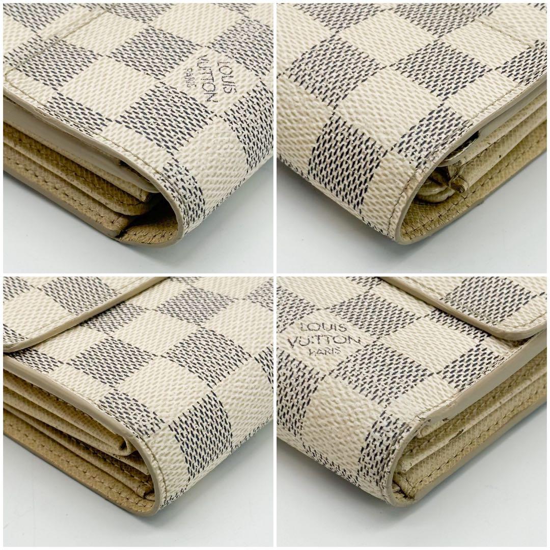 ルイヴィトン ポルトフォイユ アレクサンドラ ダミエ アズール 三つ折り