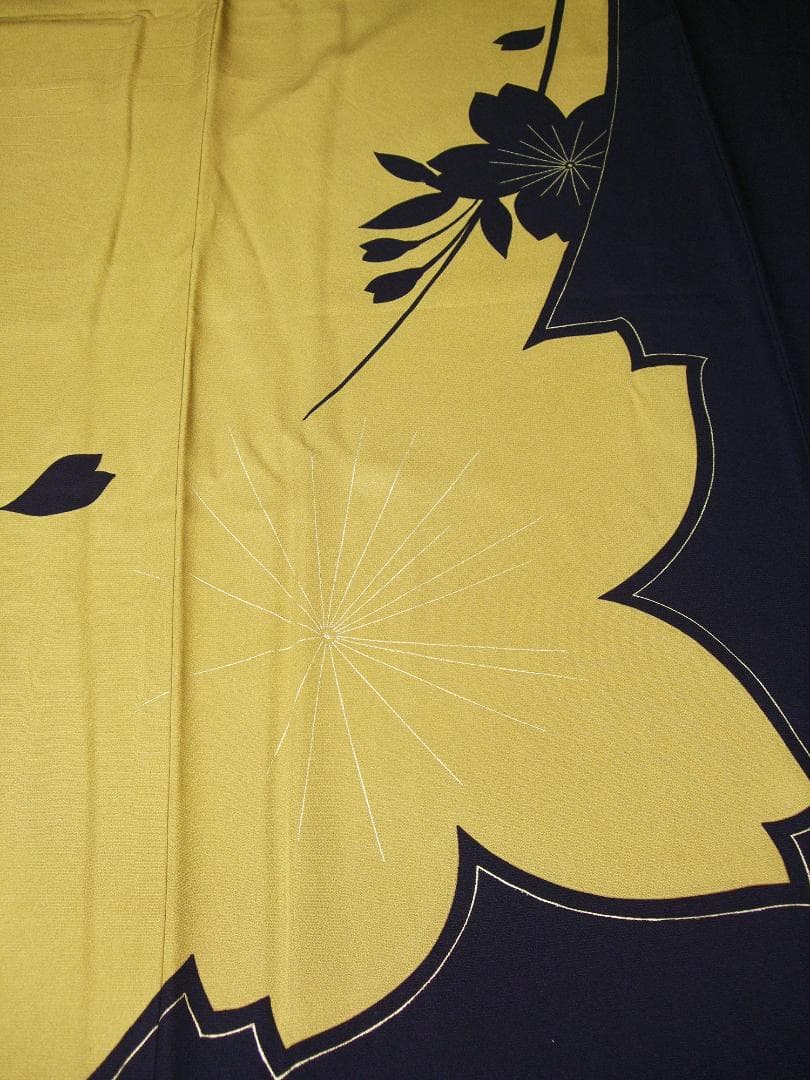 桜尽くし モダン マスタード　西陣じゅらく袋帯　振袖フルセット　ｍ18 成人式