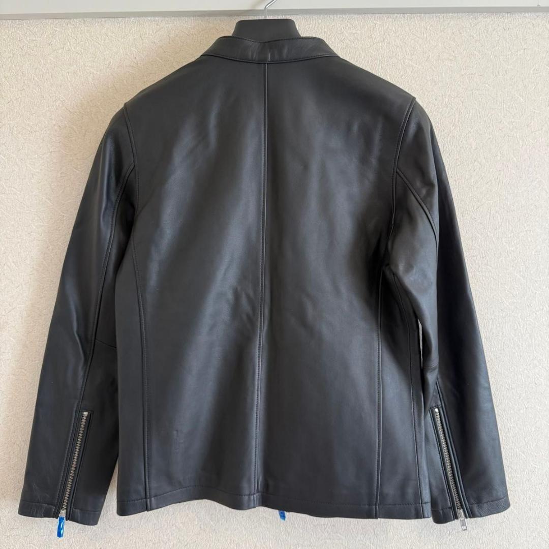 【本革】CAMBIO リアルレザージャケット 羊革 黒 ライダース 新品タグ付き