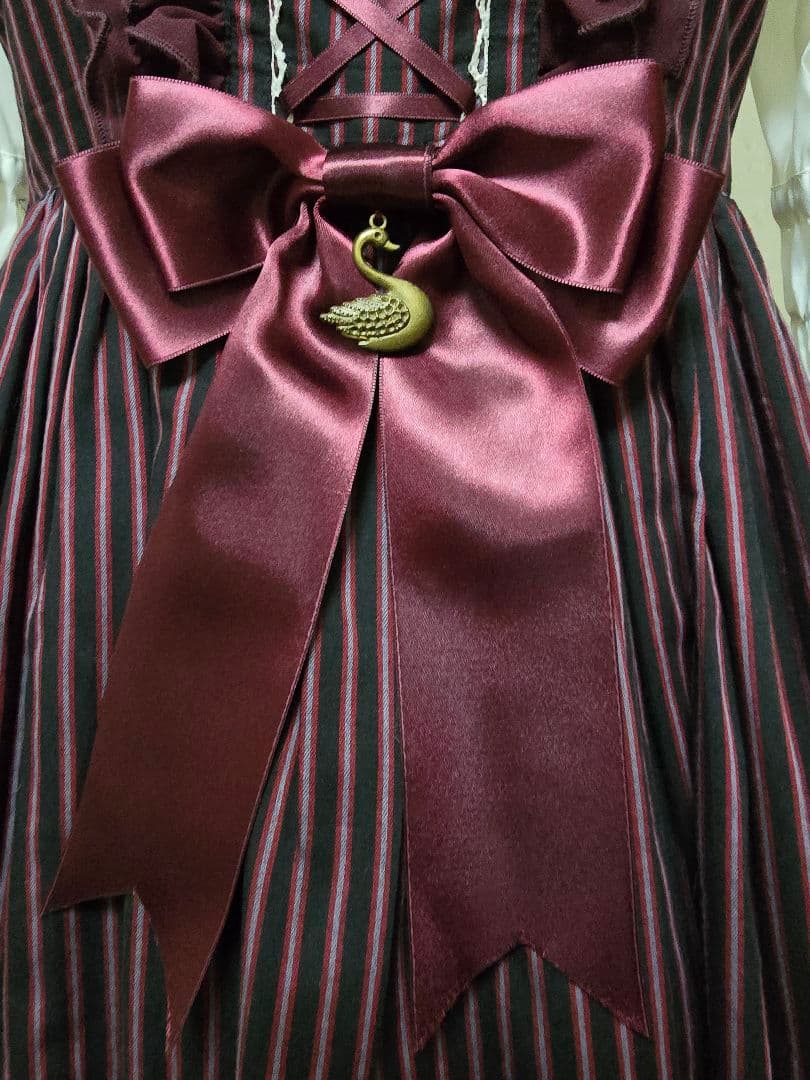 BritishレジメンストライプハイウエストJSK