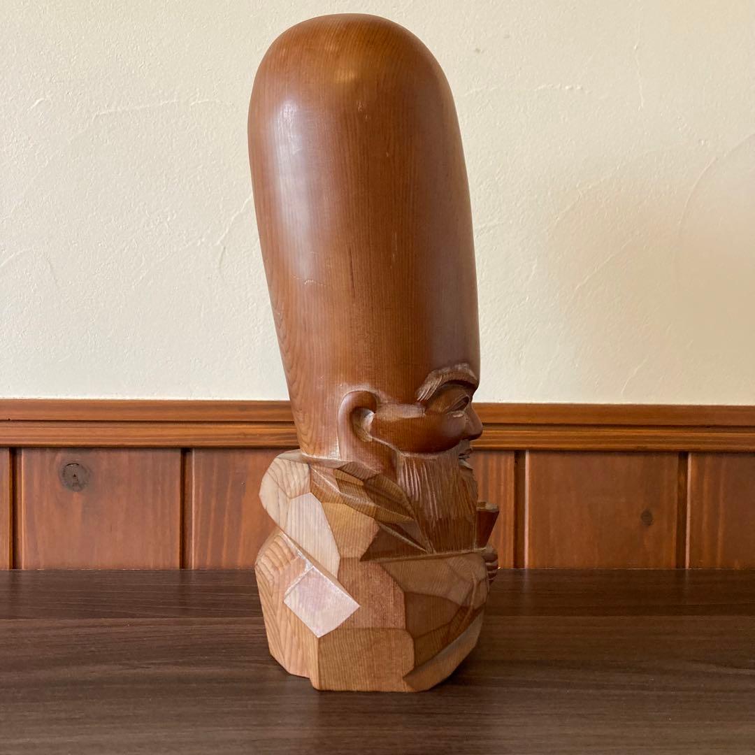 飛騨一位一刀彫 福禄寿 木彫り 骨董 工芸 古美術 七福神 縁起