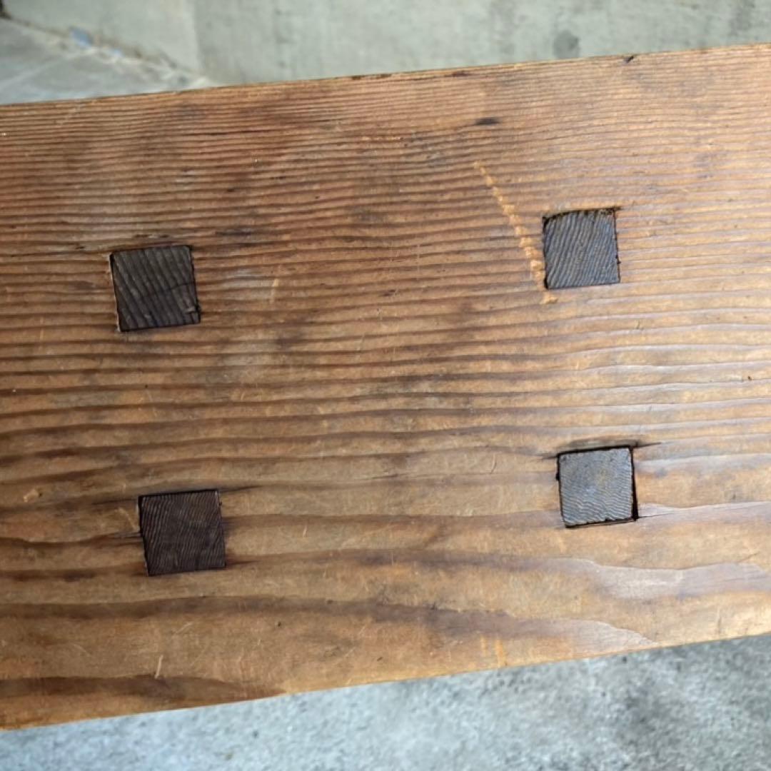 古いスツール チェア 椅子 踏み台 ステップ台 作業椅子 花台 木製 レトロ