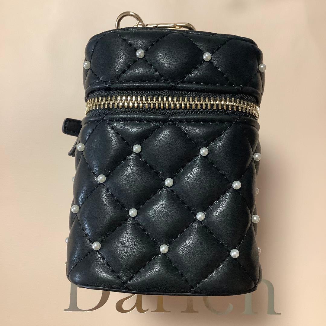 Darich ダーリッチ　【ゴールドパーツ】キルティングパールスクエアミニバッグ