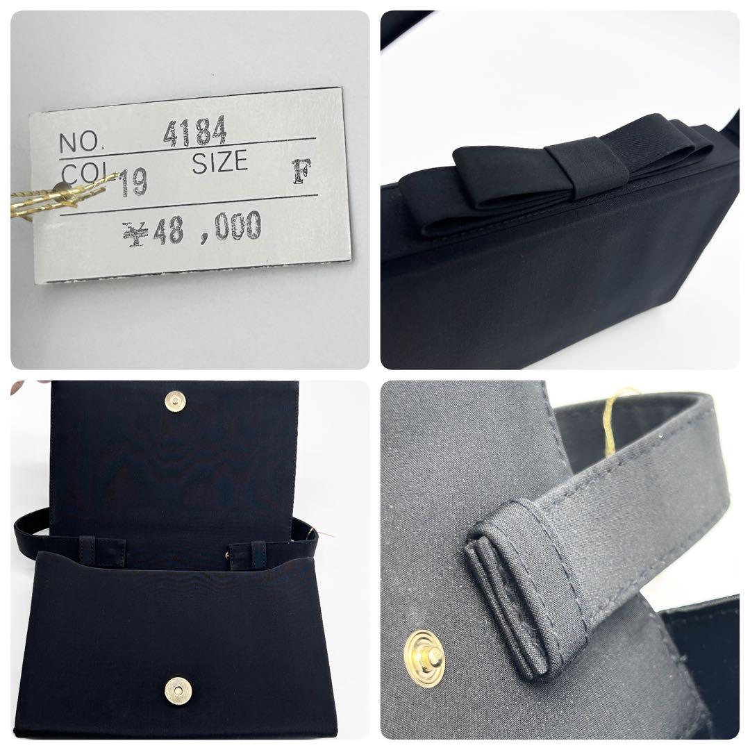 C71 極美品 FOXEY ブラックフォーマル ハンドバッグ 2way 黒