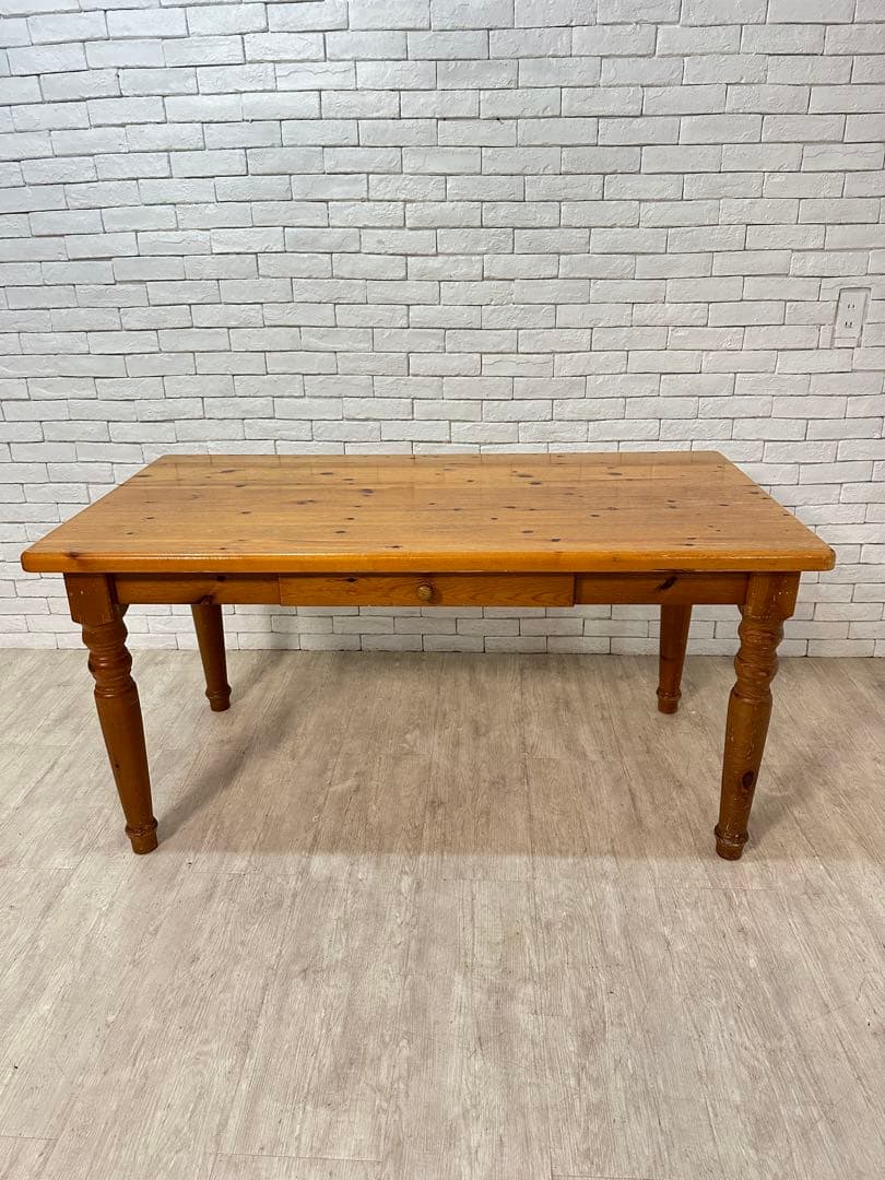 【東京都内23区配送無料】アンティーク　ダイニング　テーブル　木製　机　作業台