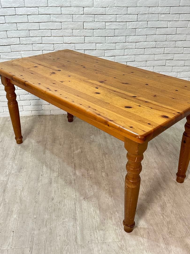 【東京都内23区配送無料】アンティーク　ダイニング　テーブル　木製　机　作業台