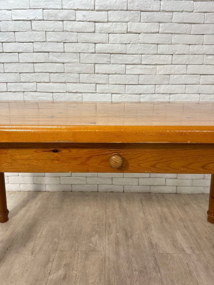 【東京都内23区配送無料】アンティーク　ダイニング　テーブル　木製　机　作業台