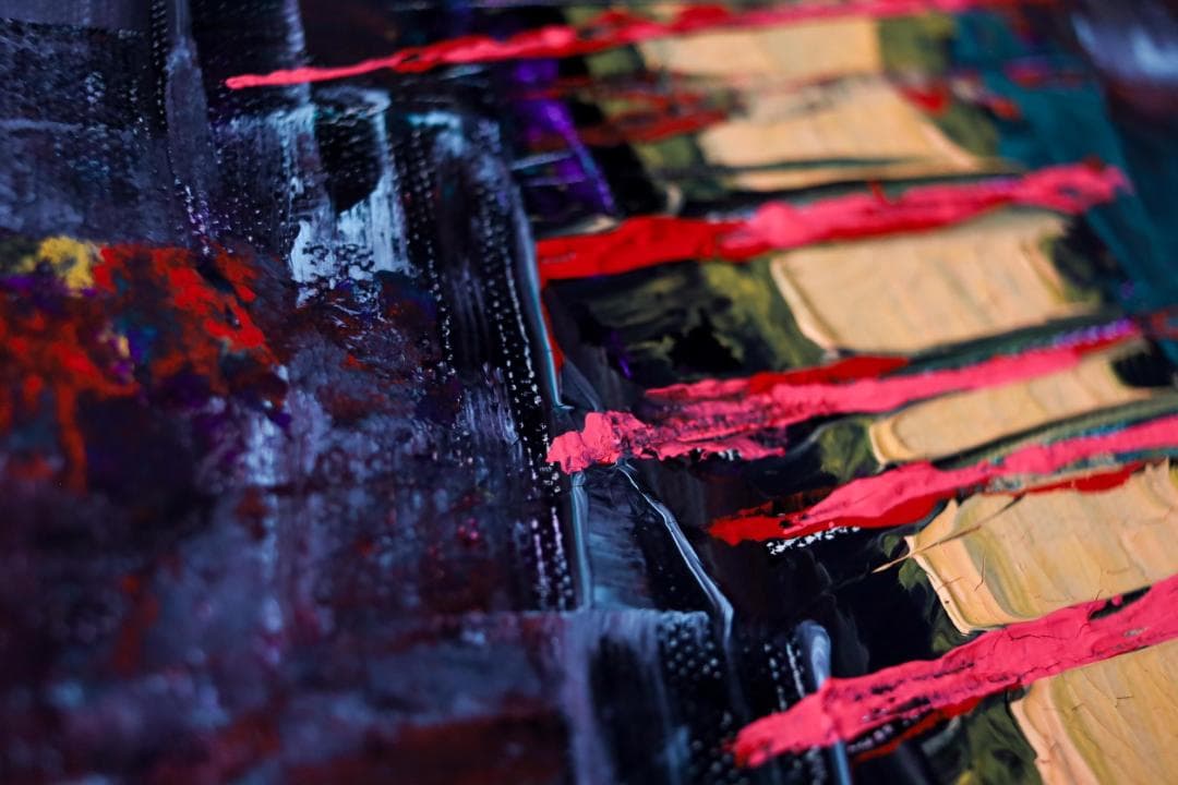 二枚組アクリル抽象画「自傷と降臨」｜現代アート・一点もの原画