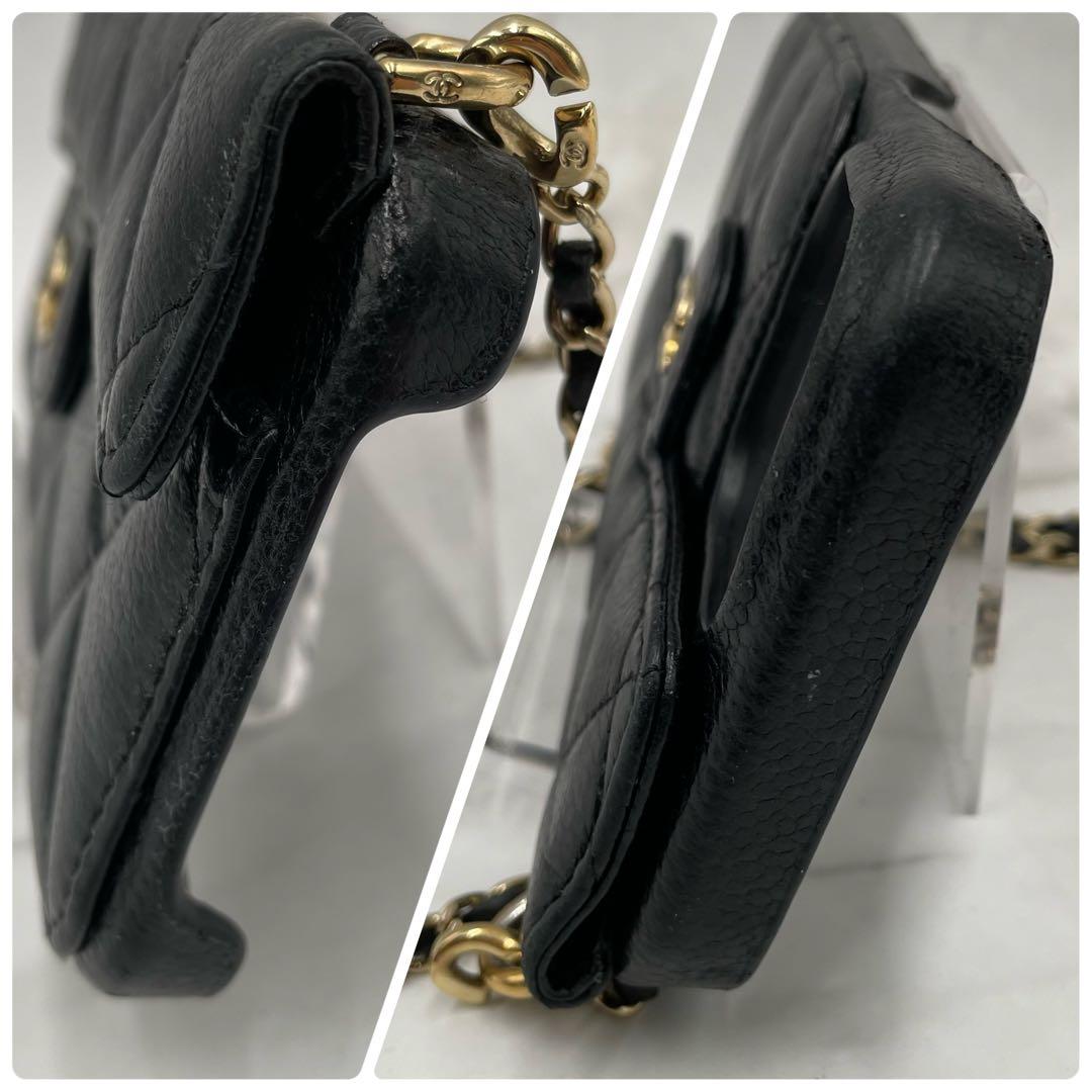 【希少 美品】 シャネル 15PROMAX マトラッセ キャビアスキン チェーン