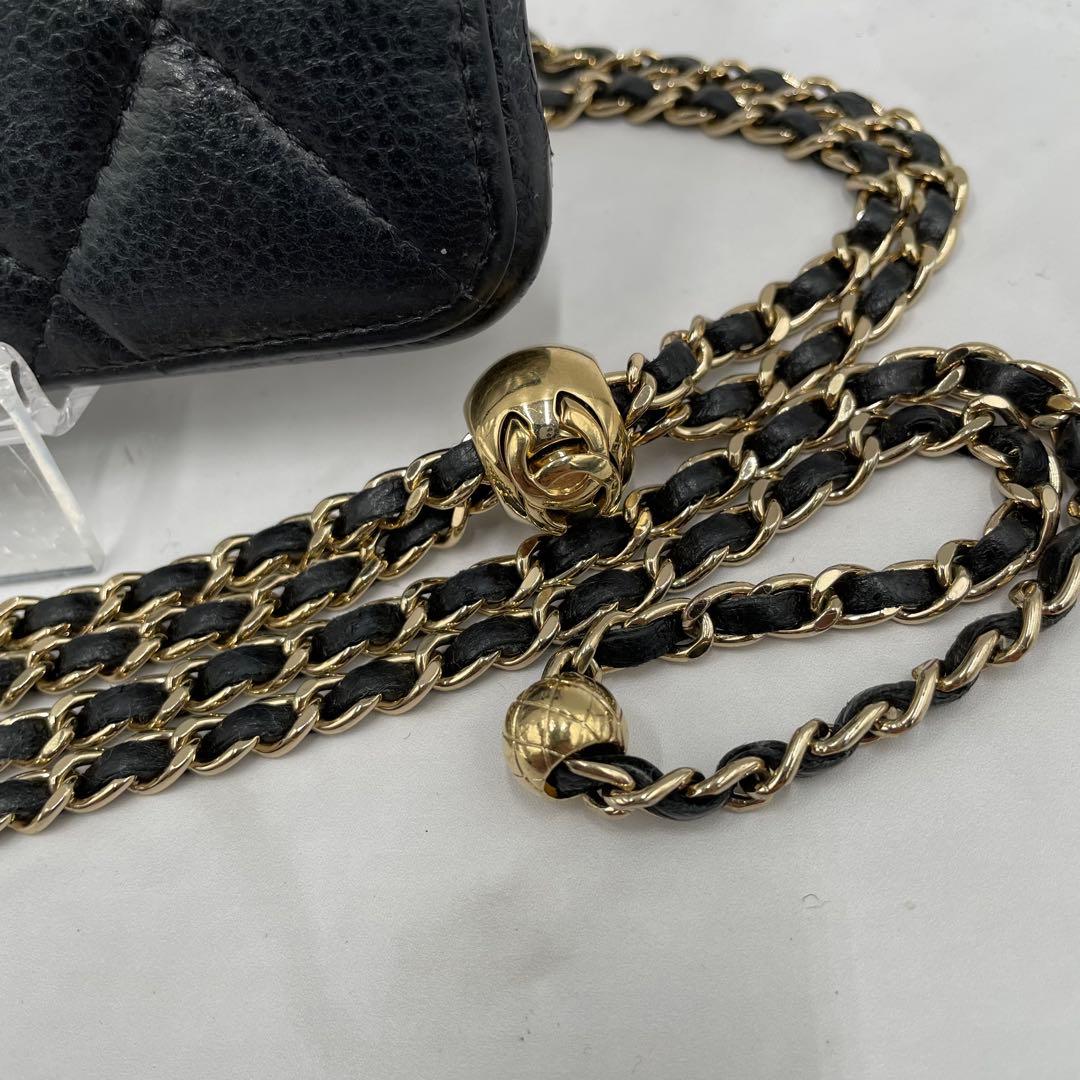 【希少 美品】 シャネル 15PROMAX マトラッセ キャビアスキン チェーン