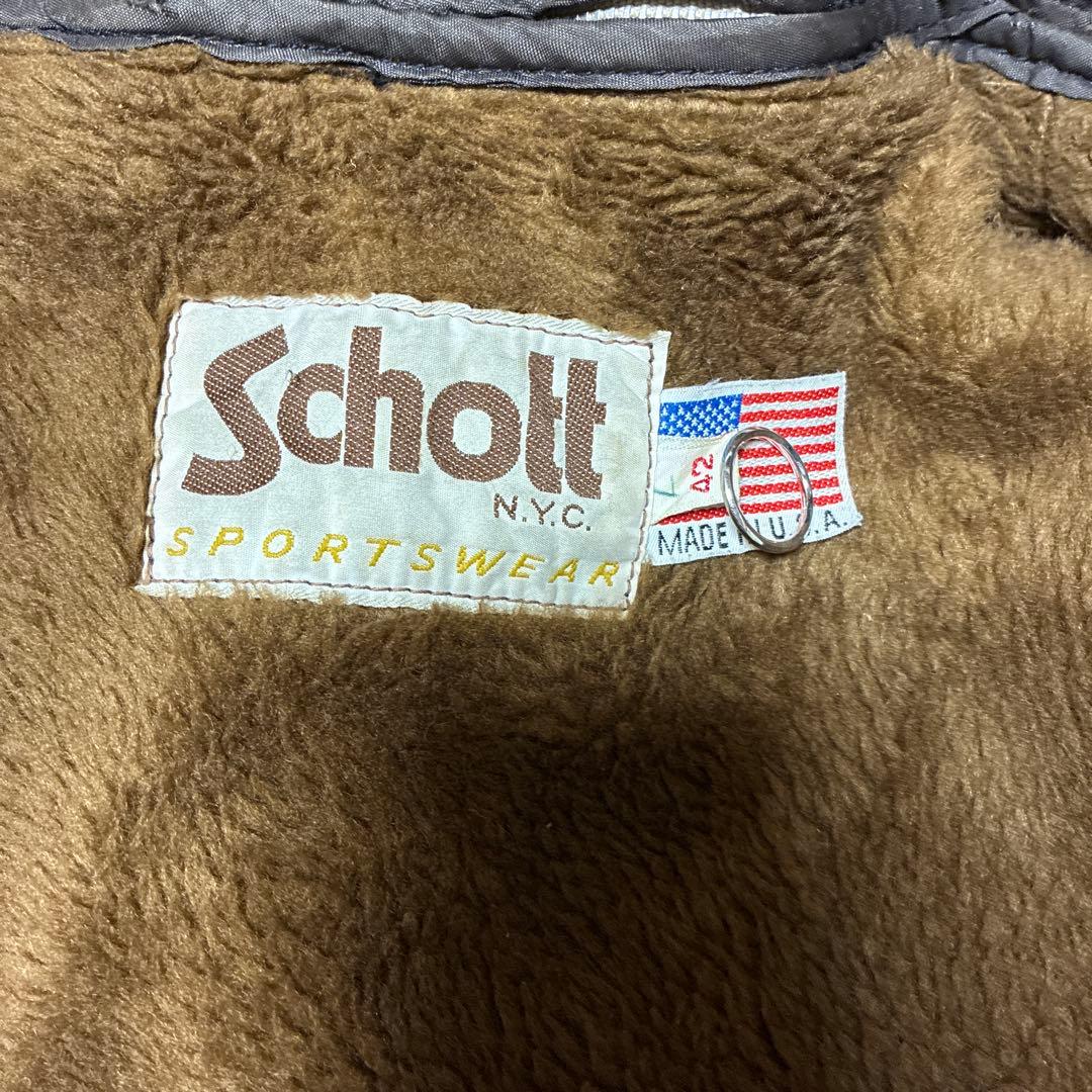 ぱ*様 Schott USA製シングルライダースジャケット SPORTSWEAR